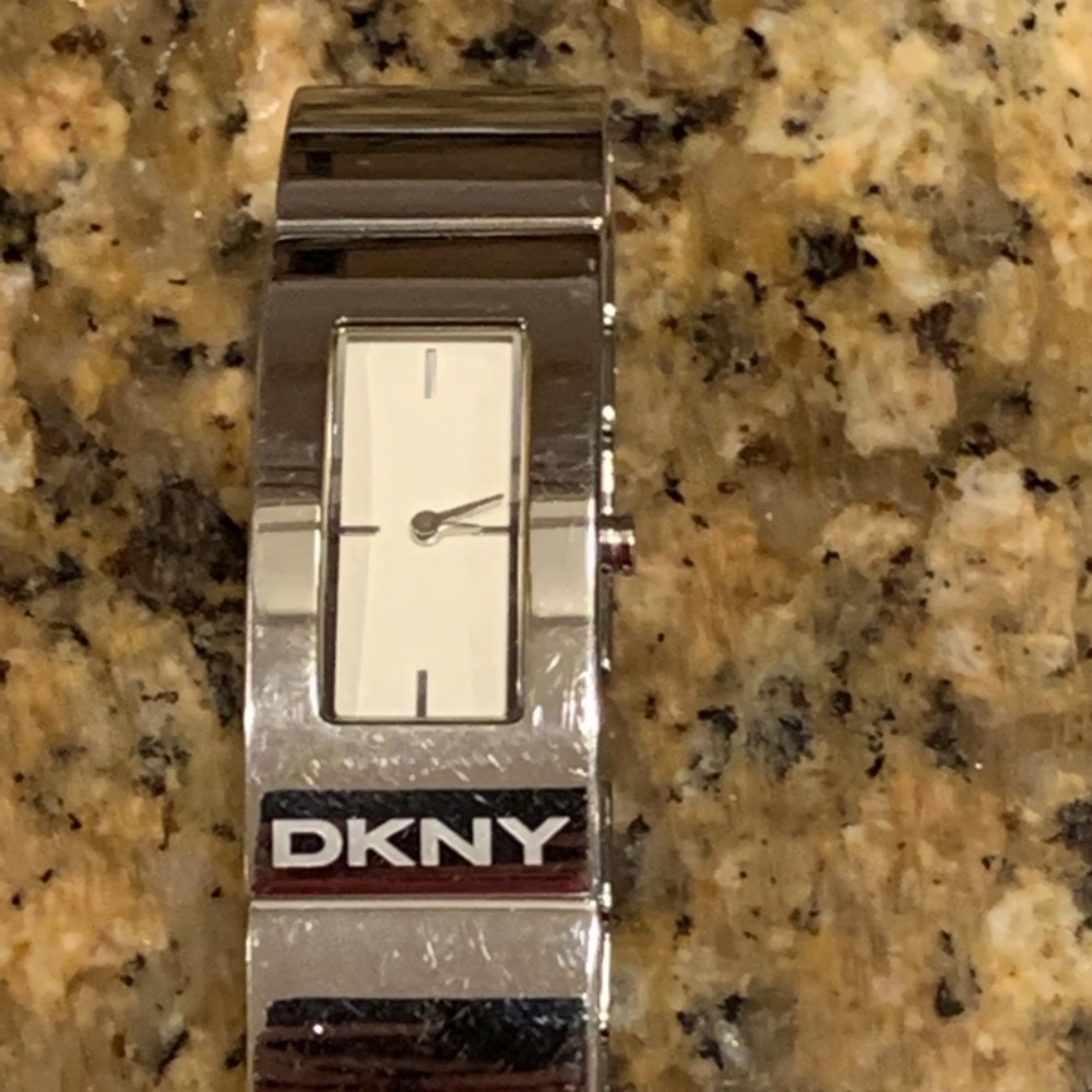 Dkny Stainless Steel Rectangular Bracelet Watch - image 3